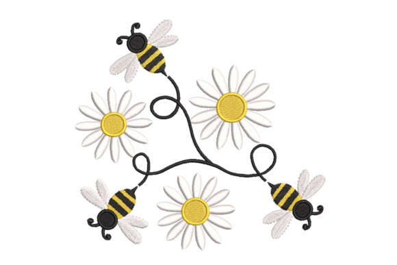 Bees Daisies β Cute Spring: An Embroidery Design Review