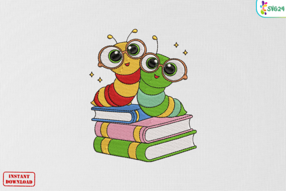 Cute Bookworm Friends: Apparel Embroidery Review