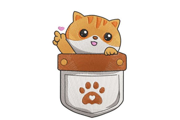 Cute Cat in Pocket: A Seasonal Embroidery Review