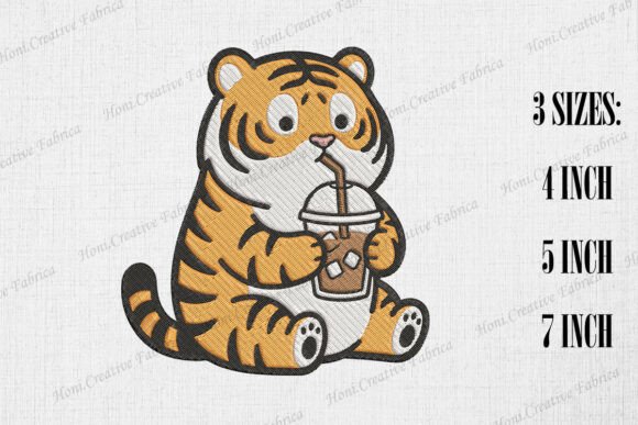 Cute Tiger Loves Iced Coffee: An Embroidery Review