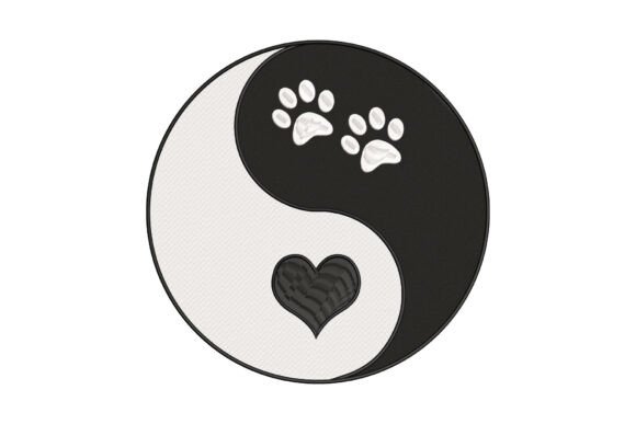 Heart Paw Print Yin Yang: An Embroidery Review