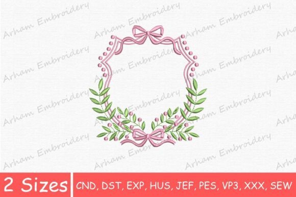 Pink Bow Frame with Leaves Monogram Review