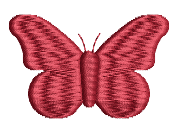 Red Minimal Butterfly Design: A Stitch-Out Review